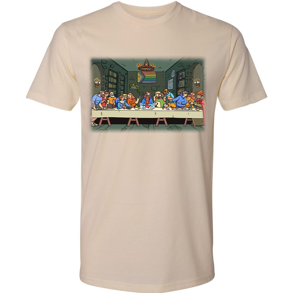 DnD Characters Pride Themed The Last Supper Shirt Premium Unisex T-Shirt - Cream - 14