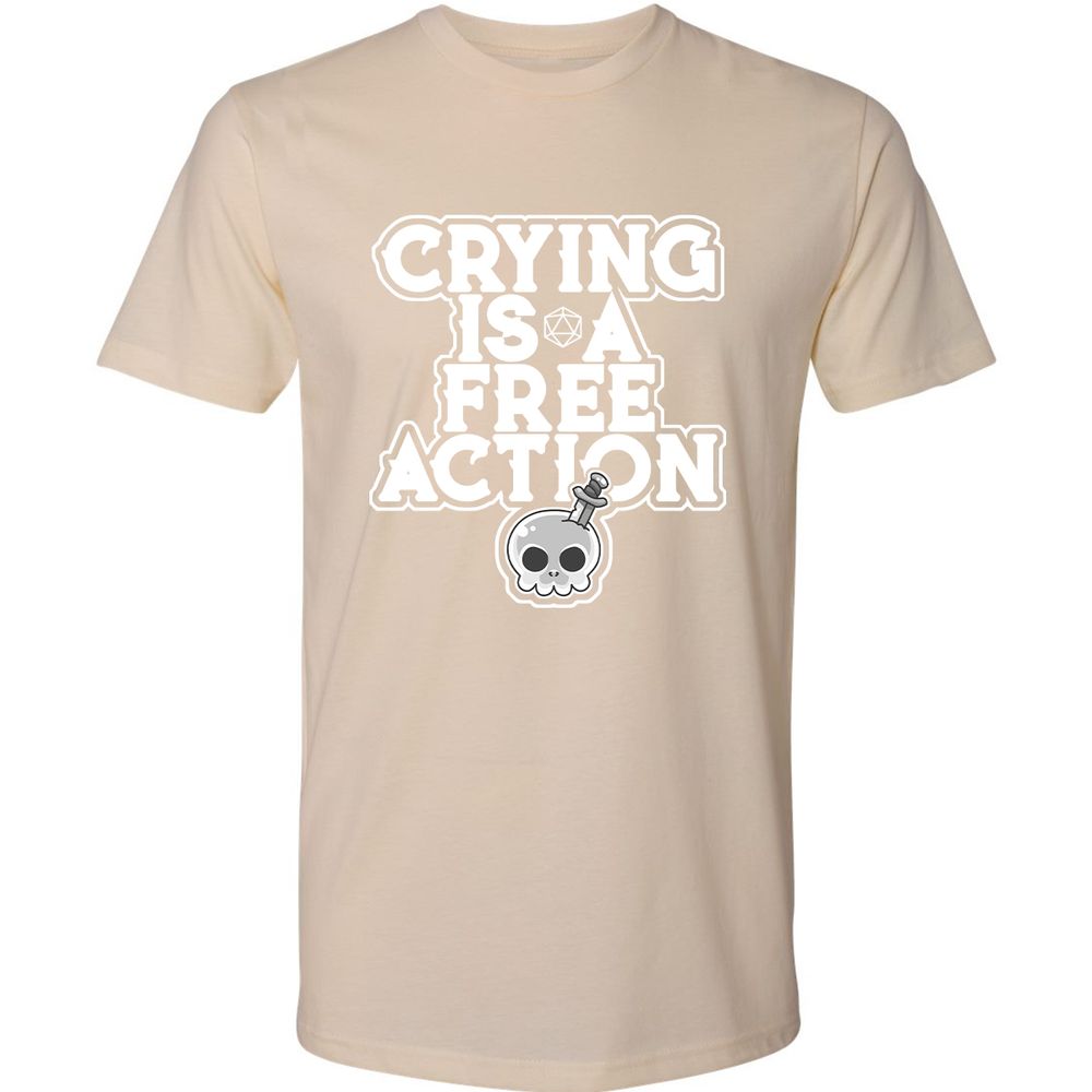Crying Is A Free Action Premium Unisex T-Shirt - Cream - 14