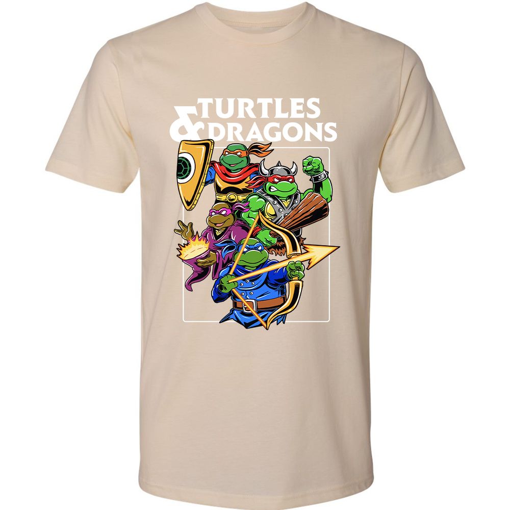 Turtles & Dragons Premium Unisex T-Shirt - Cream - 14