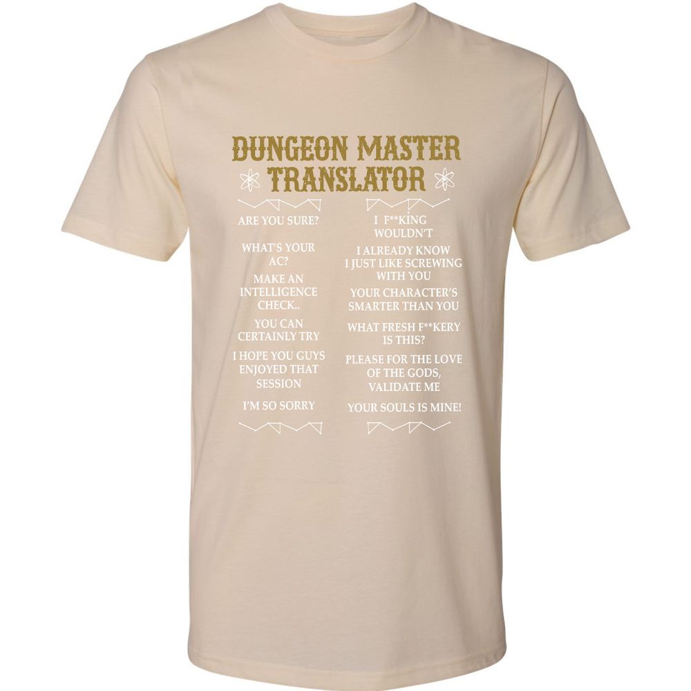 Dungeon Master Translator Premium Unisex T-Shirt - Cream - 14
