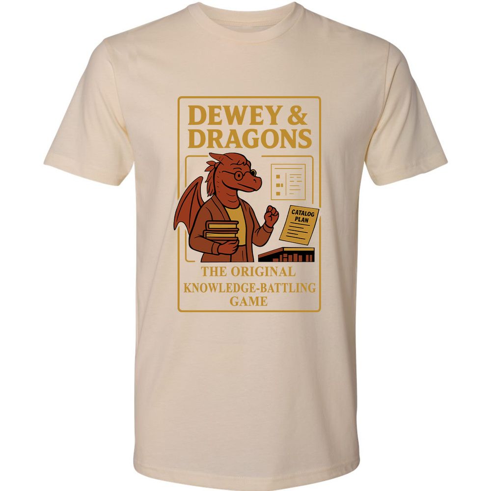 Dewey & Dragons Premium Unisex T-Shirt - Cream - 14