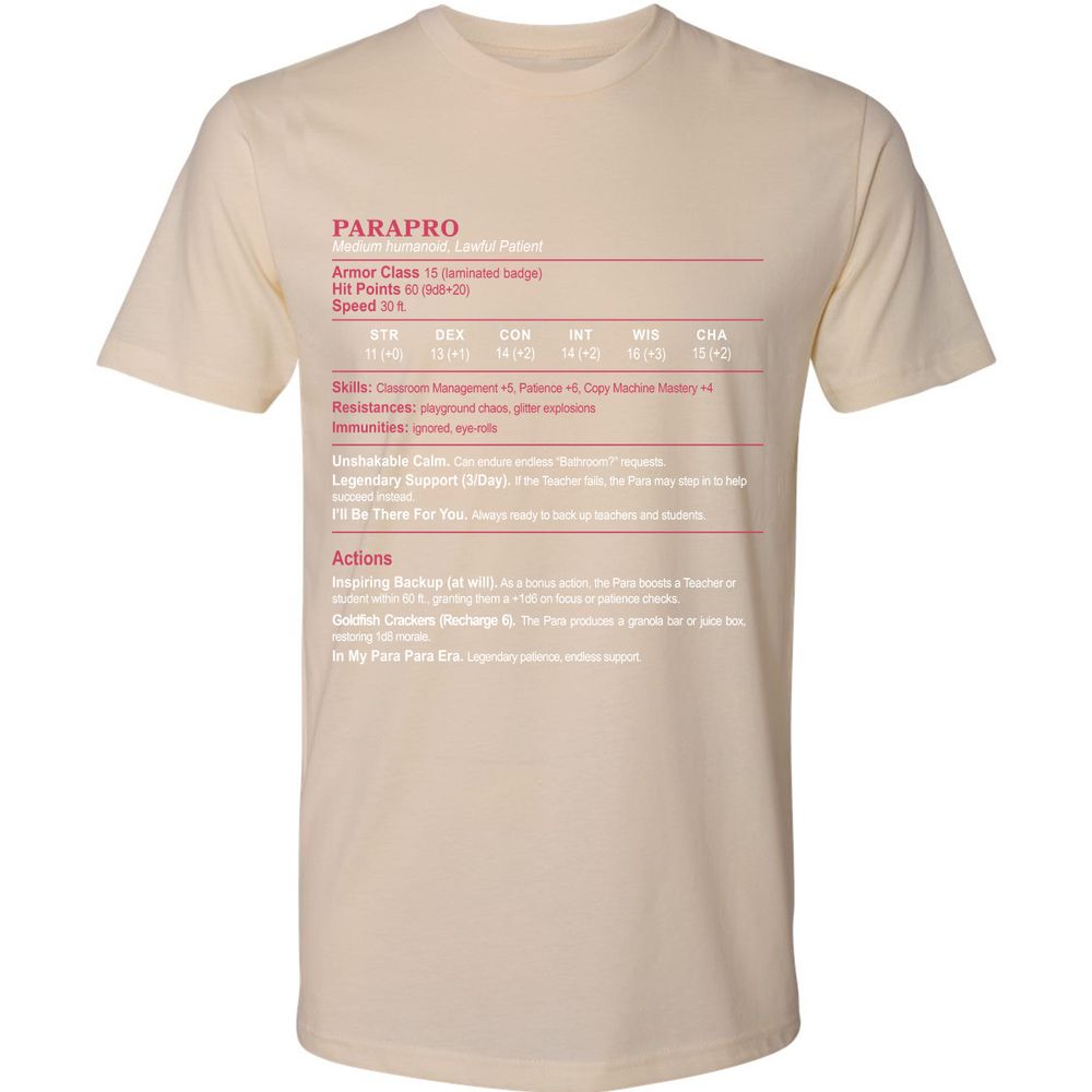 para Premium Unisex T-Shirt - Cream - 14