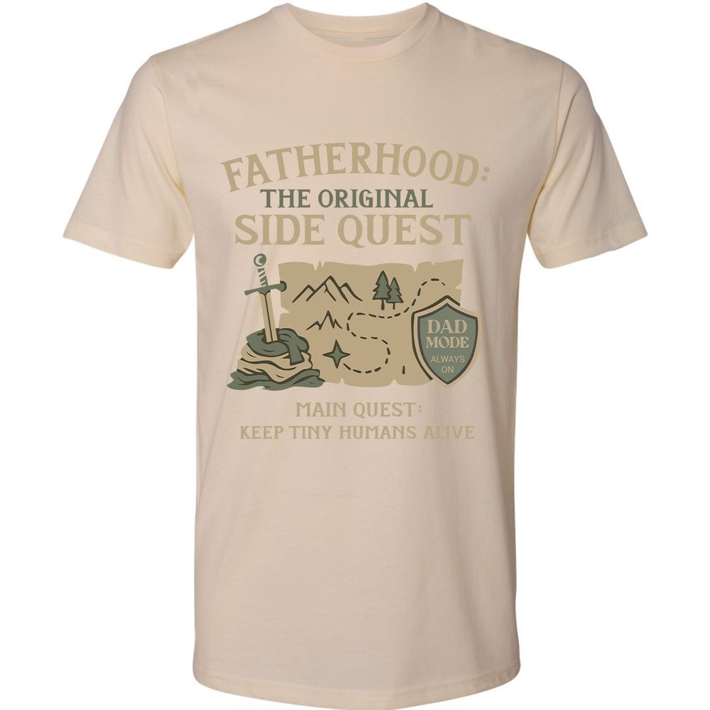 Fatherhood The Original Side Quest Premium Unisex T-Shirt - Cream - 14