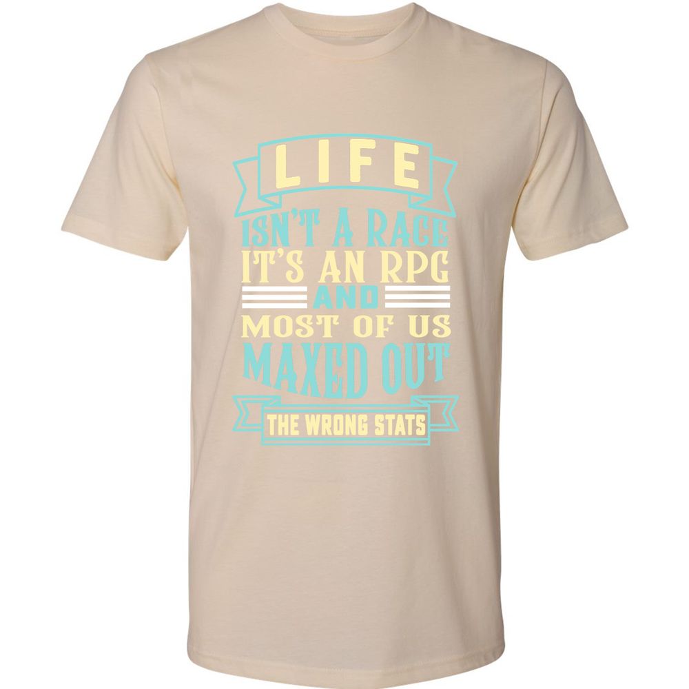 Life Is A RPG Premium Unisex T-Shirt - Cream - 14