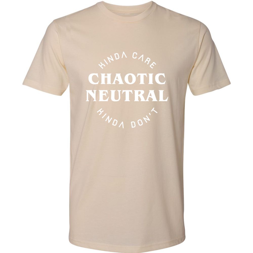 Chaotic Neutral Premium Unisex T-Shirt - Cream - 14