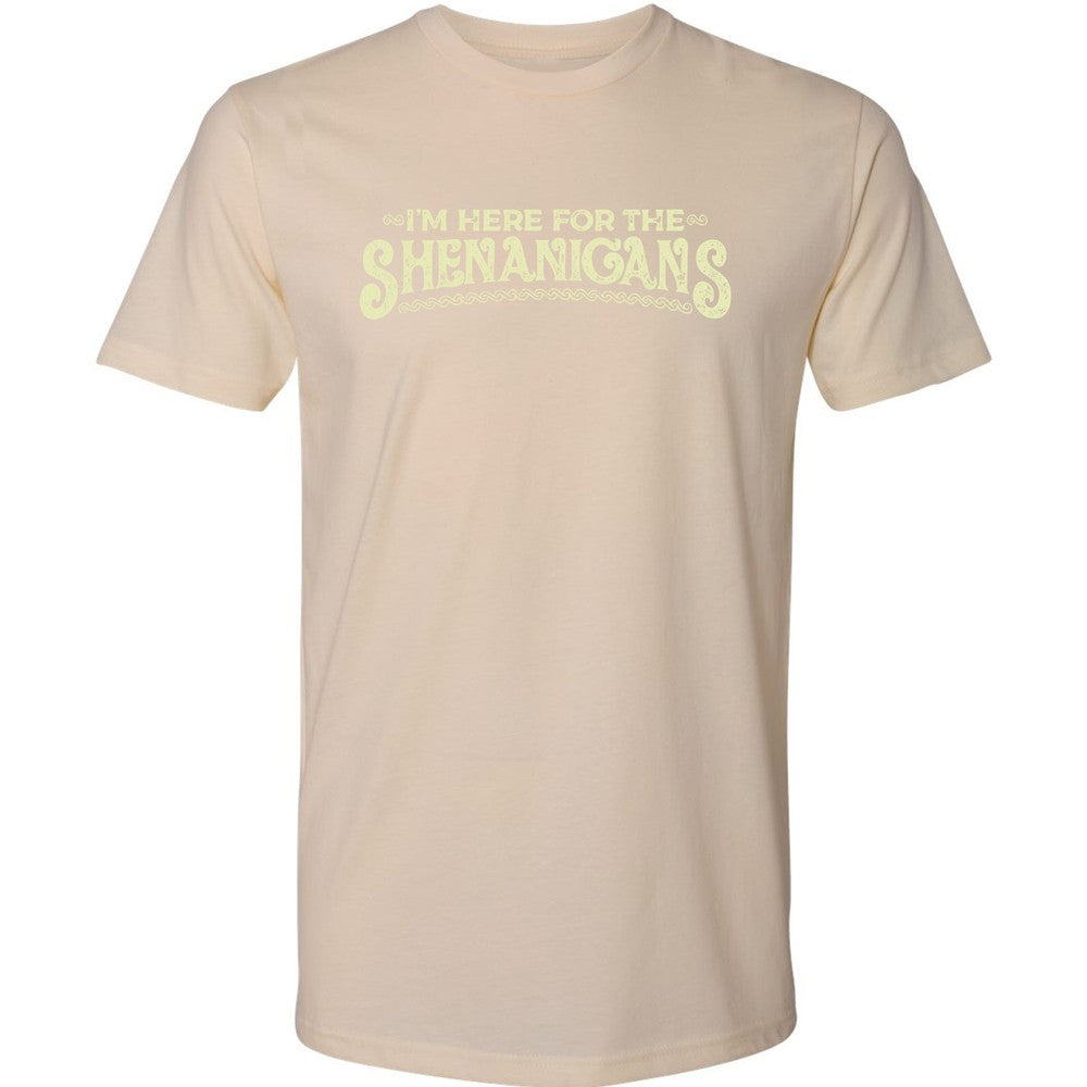 Here For The Shenanigans Premium Unisex T-Shirt - Cream - 14