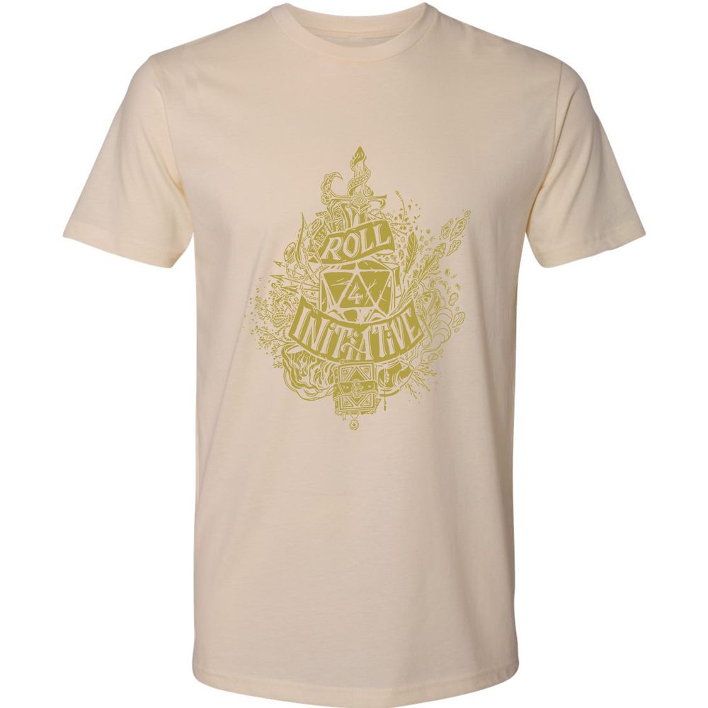 Roll Initiative Premium Unisex T-Shirt - Cream - 14