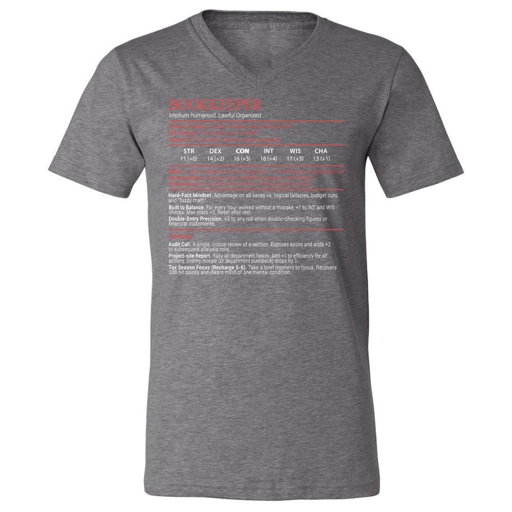 Bookkeepper Stats Block - Deep Heather - 14