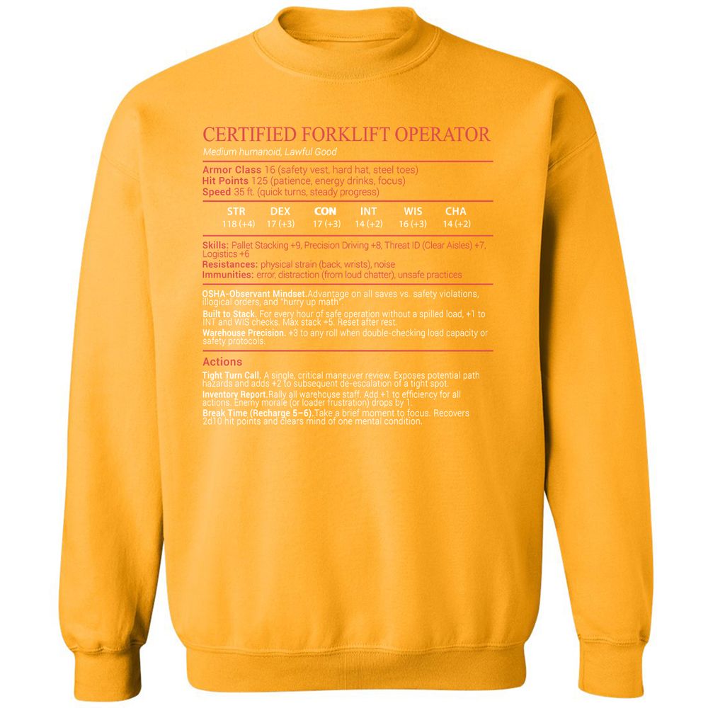 Certified Forklift Operator Stats Block - Gold - 14
