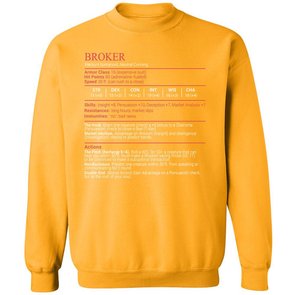 Broker Stats Block - Gold - 14