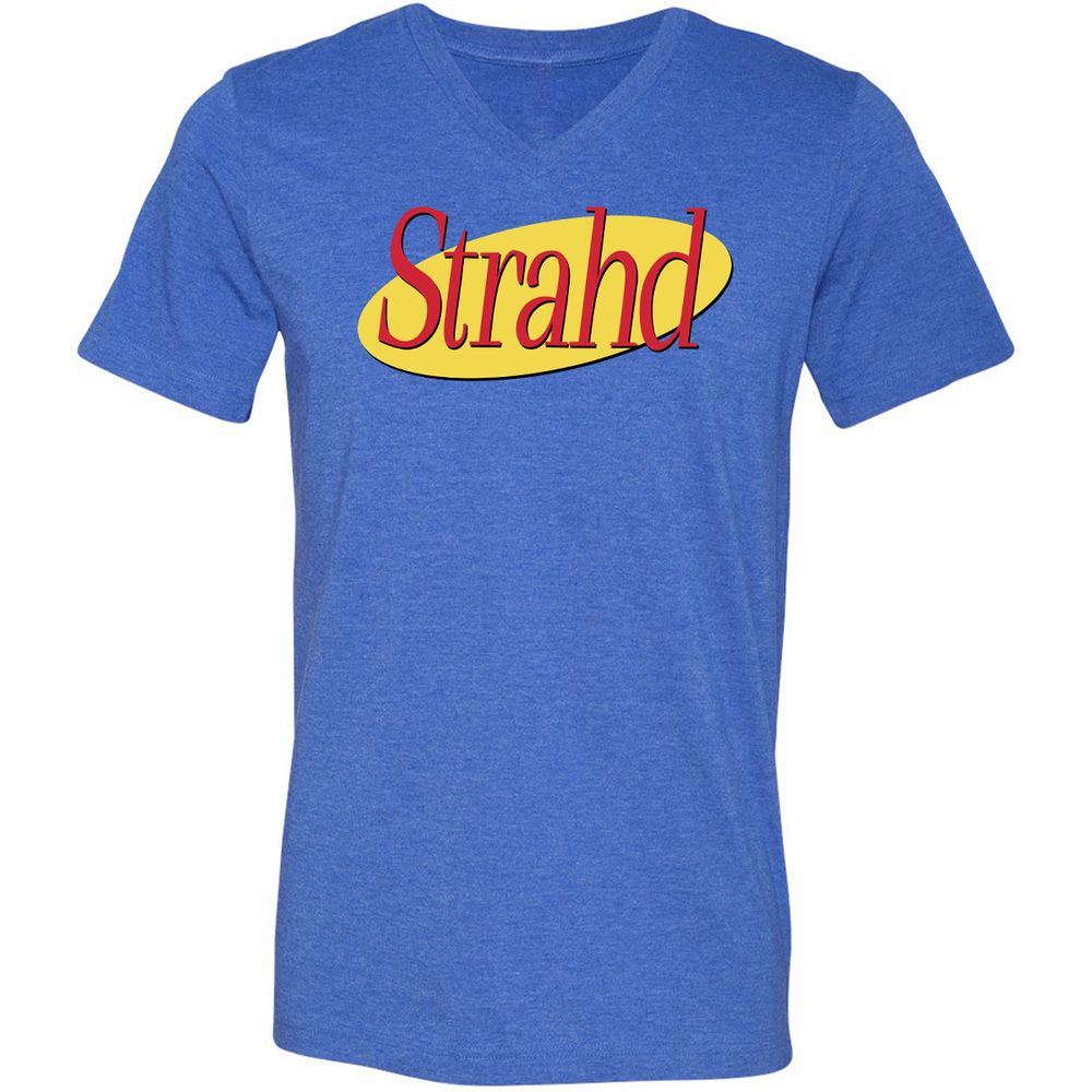 Strahd Unisex V-Neck T-Shirt - Heather True Royal - 14