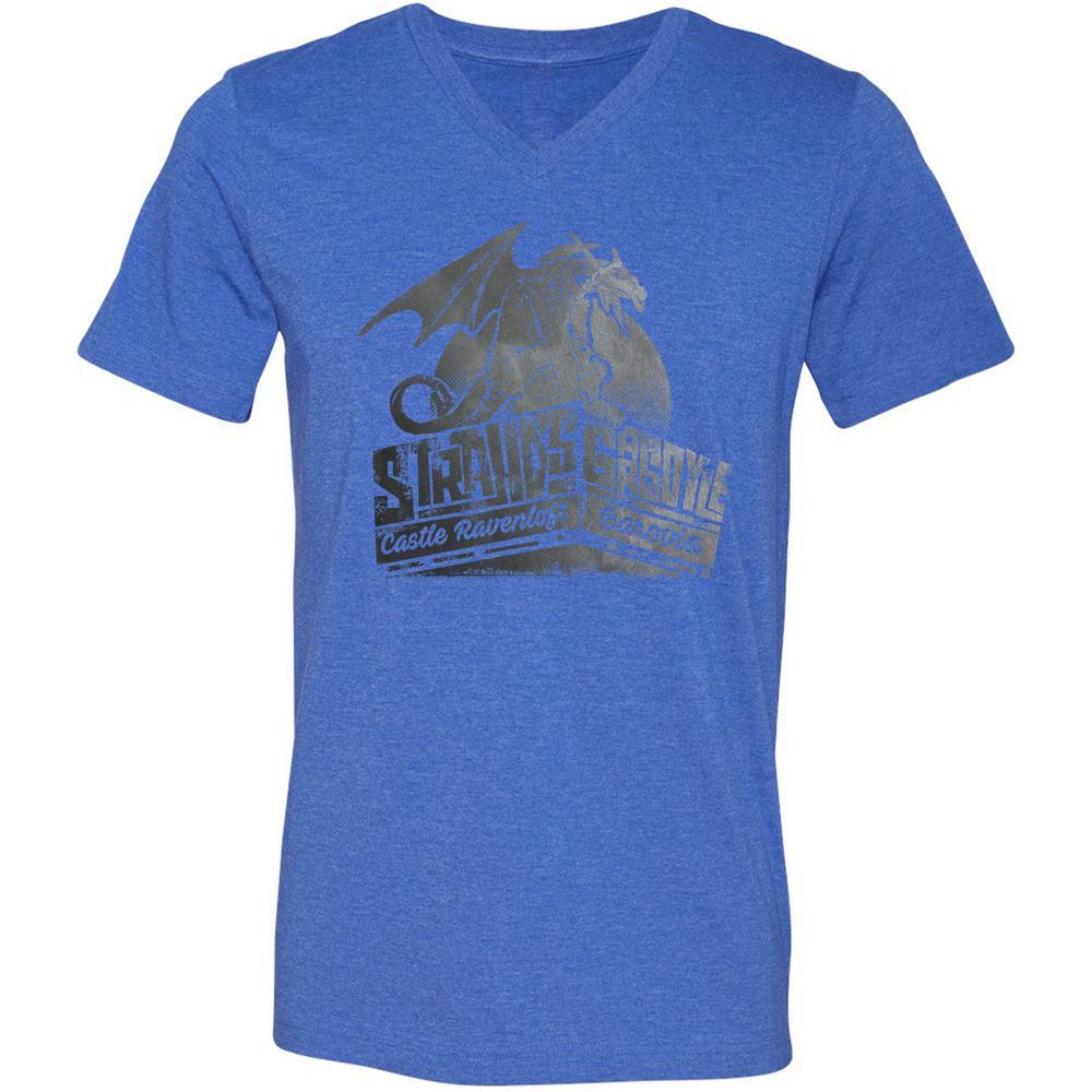Strahd’s Gargoyle Unisex V-Neck T-Shirt - Heather True Royal - 14