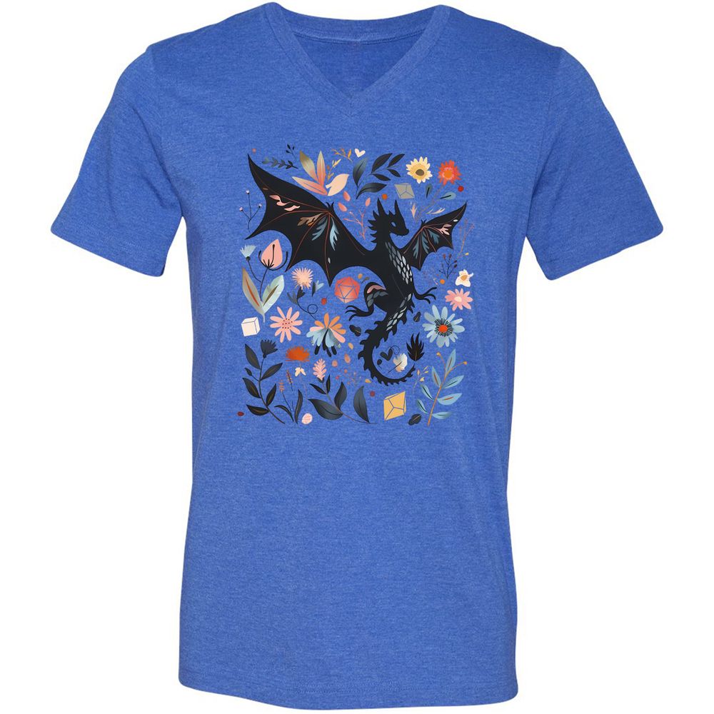 Floral DnD Dragon - Heather True Royal - 14