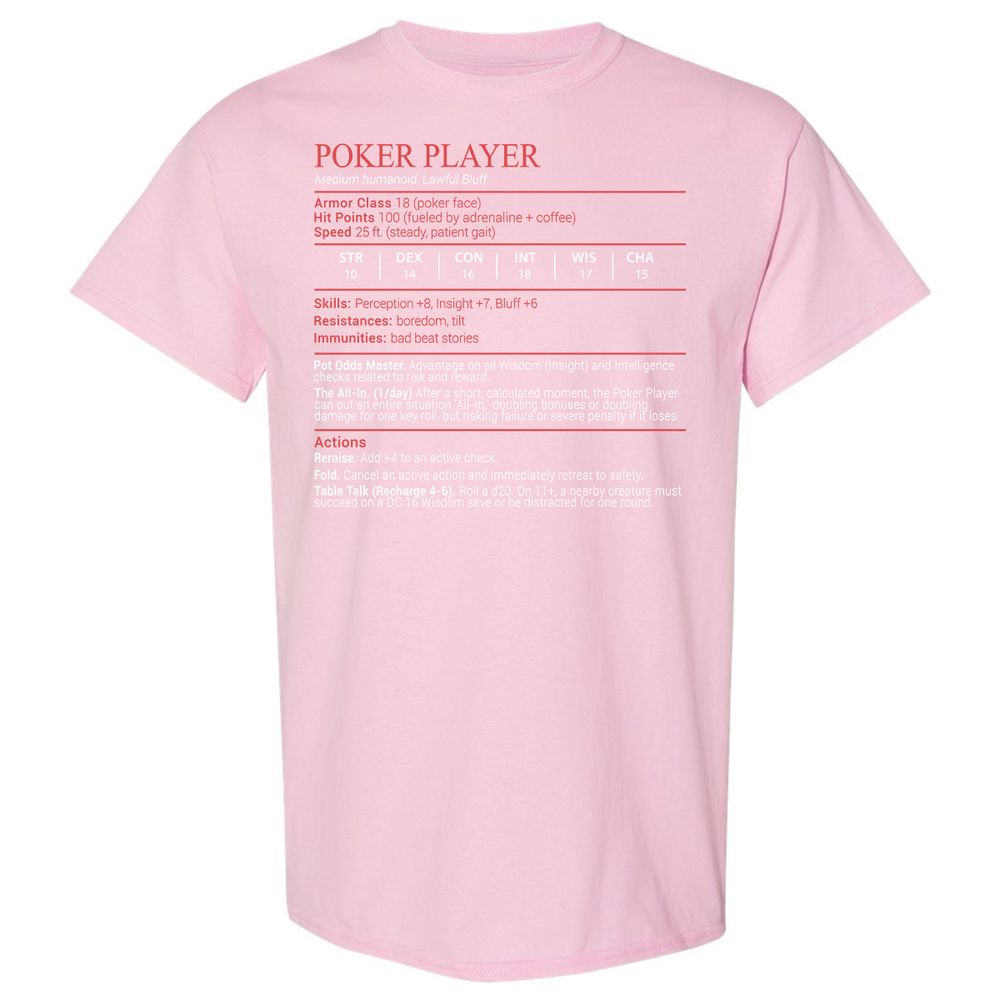 Poker Player Stats Block - Light Pink - 14