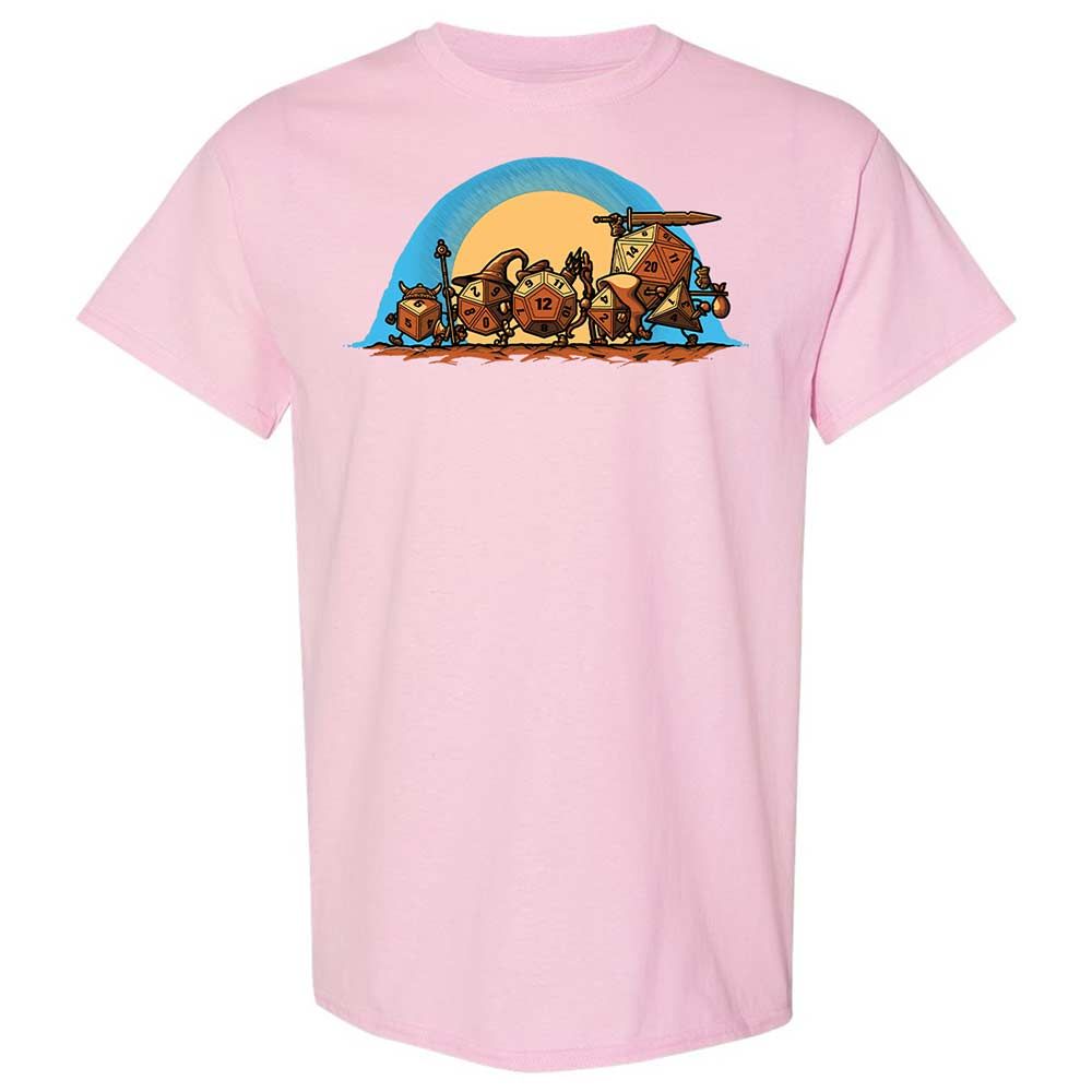 The Fellowship Of The Dice Classic Unisex T-Shirt - Light Pink - 14