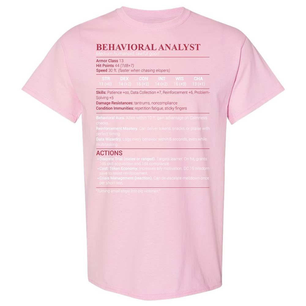 Behavioral Analyst - Light Pink - 14