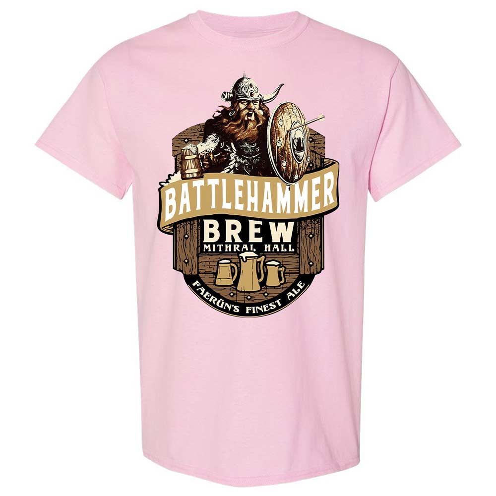 Battlehammer Brew Classic Unisex T-Shirt - Light Pink - 14