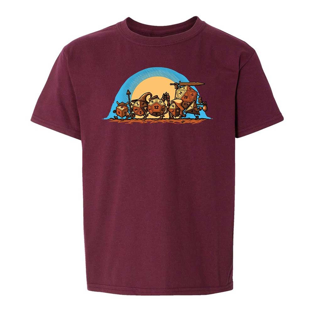 The Fellowship Of The Dice Kids T-Shirt - Maroon - 14