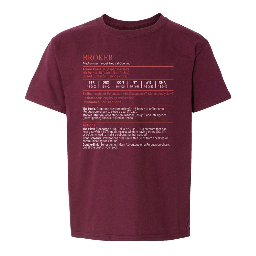 Broker Stats Block - Maroon - 14