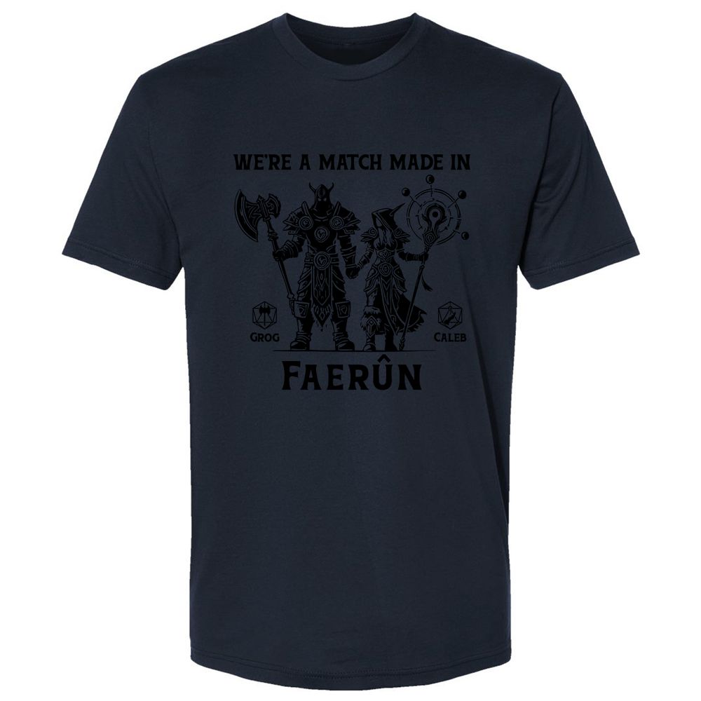 Custom DnD Class Couple Premium Unisex T-Shirt - Midnight Navy - 14