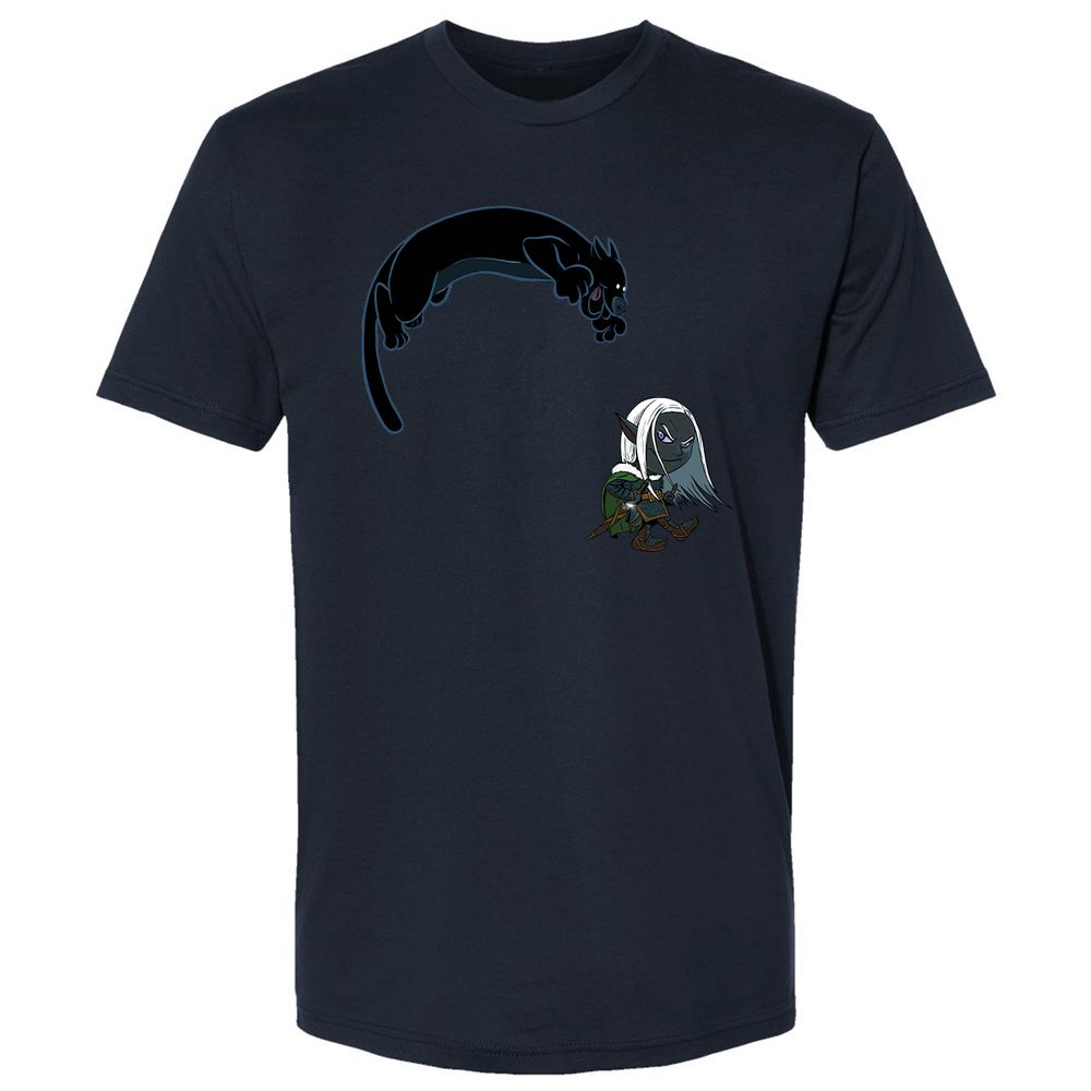 Drizzt And Guenhwyvar Premium Unisex T-Shirt - Midnight Navy - 14
