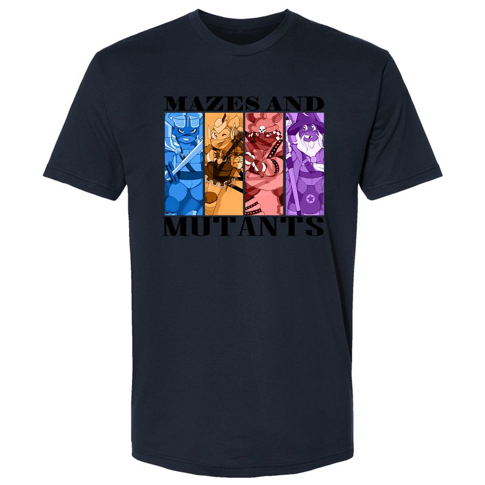 Mazes & Mutants Premium Unisex T-Shirt - Midnight Navy - 14