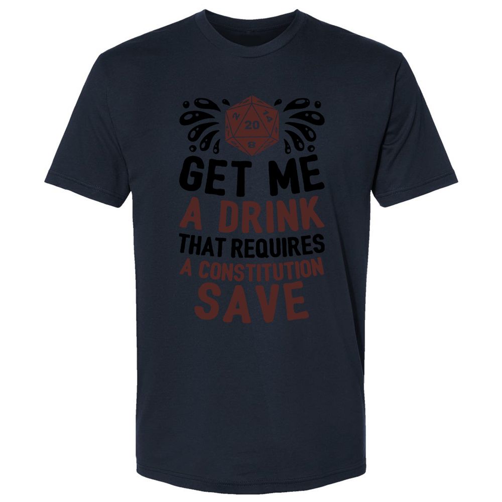 Get Me A Drink Premium Unisex T-Shirt - Midnight Navy - 14