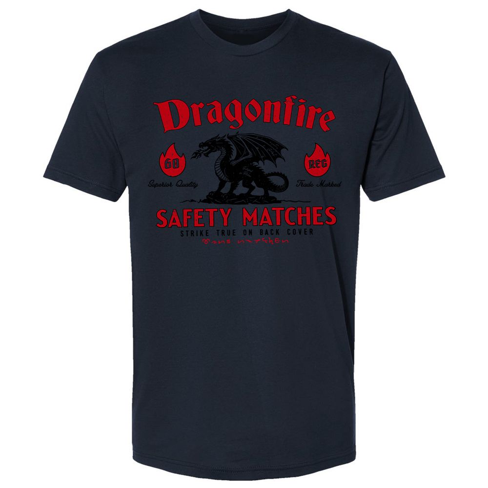 Dragonfire Premium Unisex T-Shirt - Midnight Navy - 14