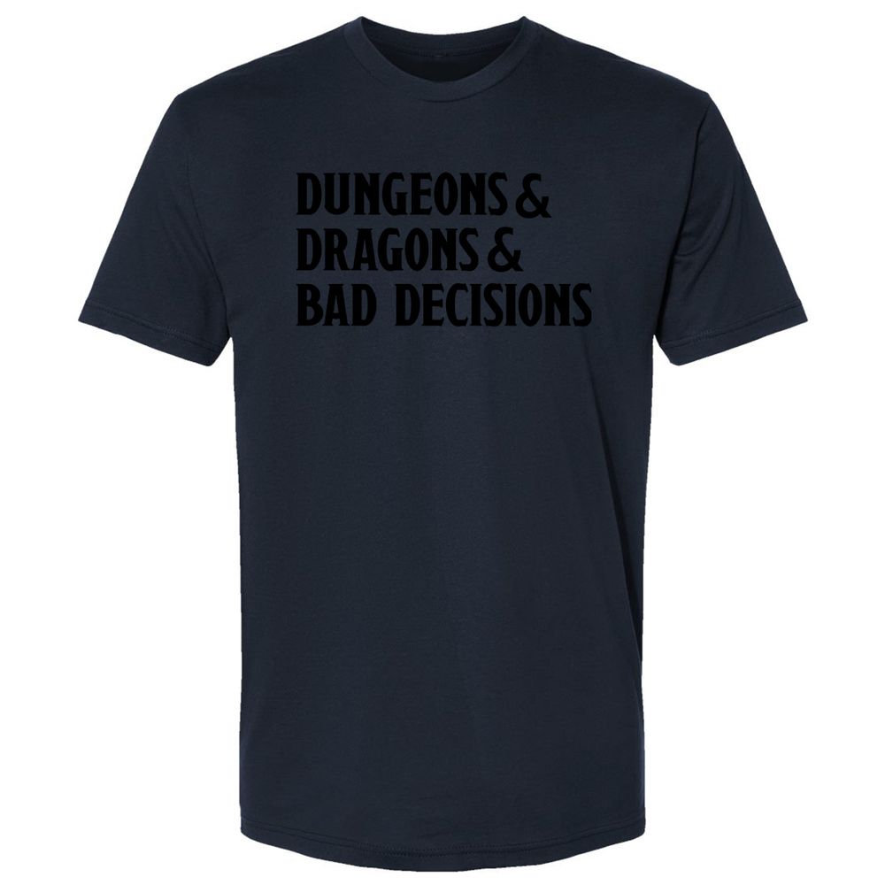 Bad Decisions Premium Unisex T-Shirt - Midnight Navy - 14