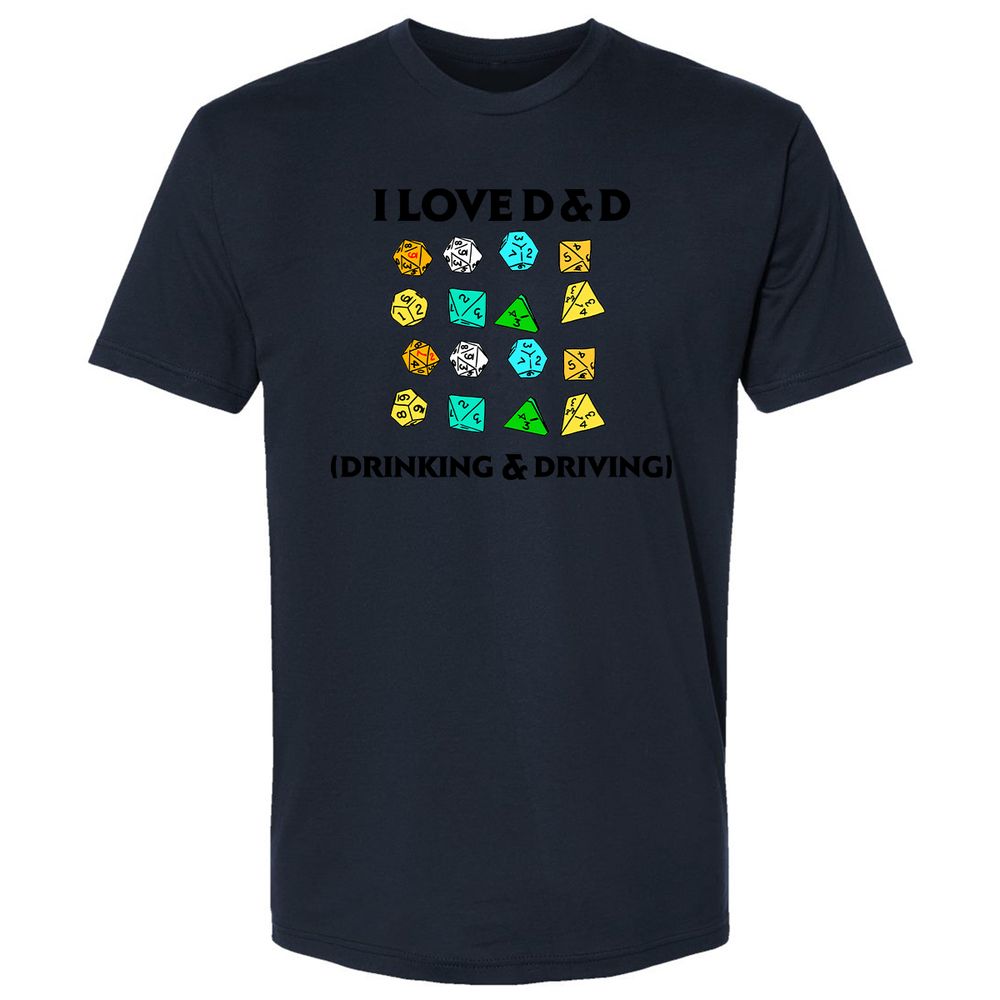 Drinking & Driving Premium Unisex T-Shirt - Midnight Navy - 14