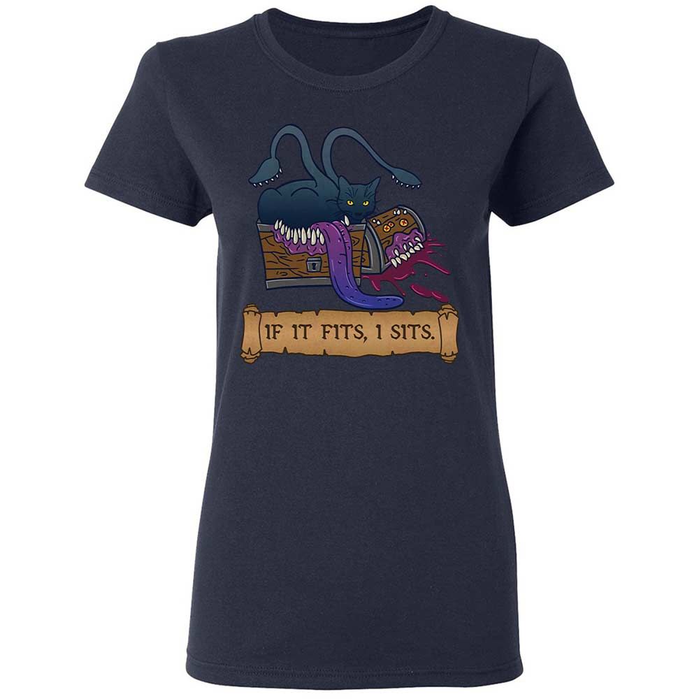 If It Fits I Sits Women's T-Shirt - Navy - 14