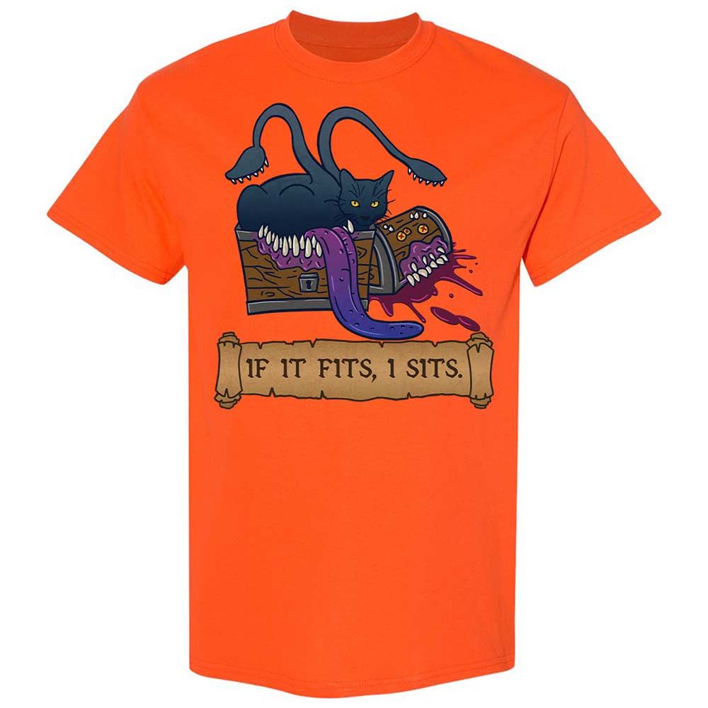 If It Fits I Sits Classic Unisex T-Shirt - Orange - 14