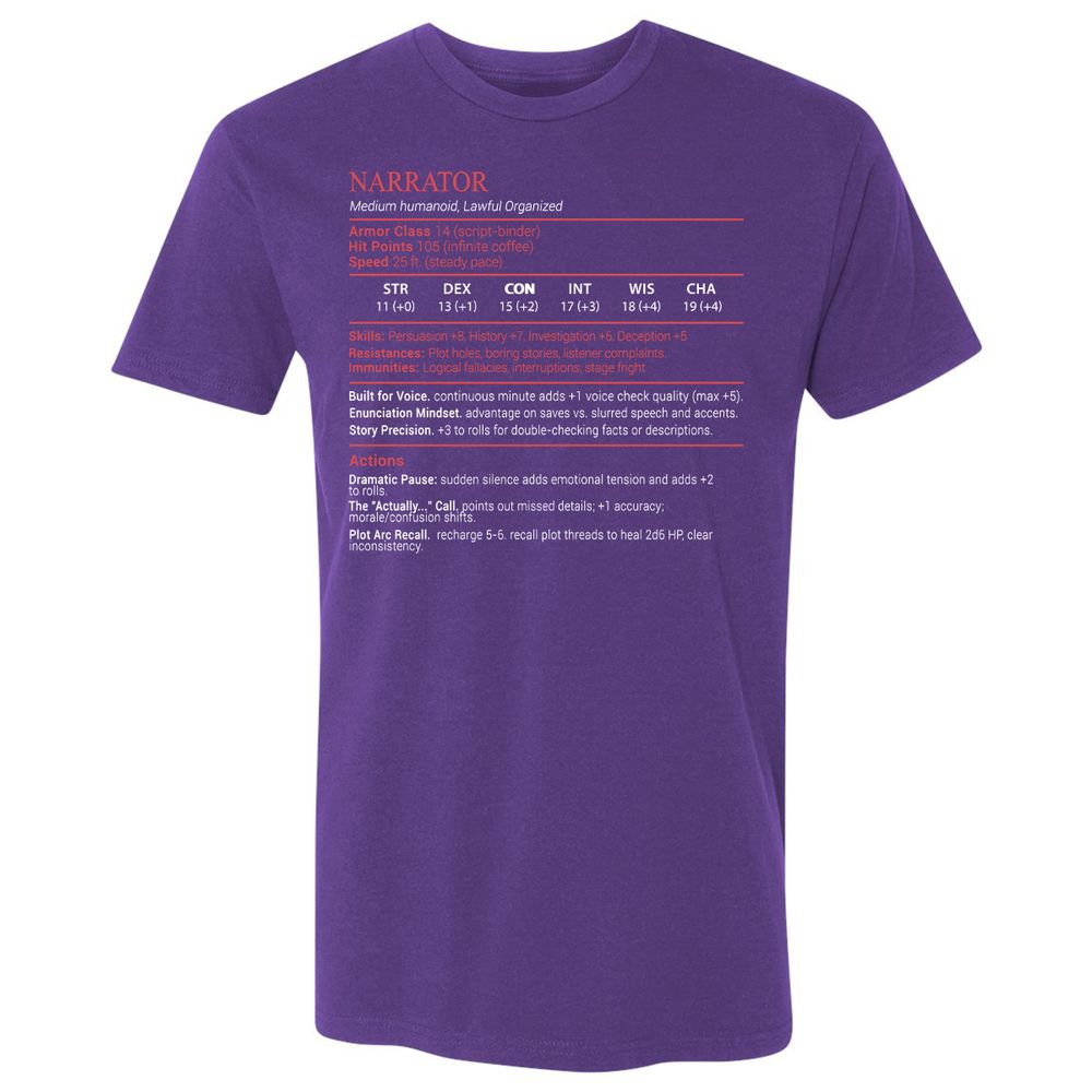 Narrator Stats Block - Purple Rush - 14
