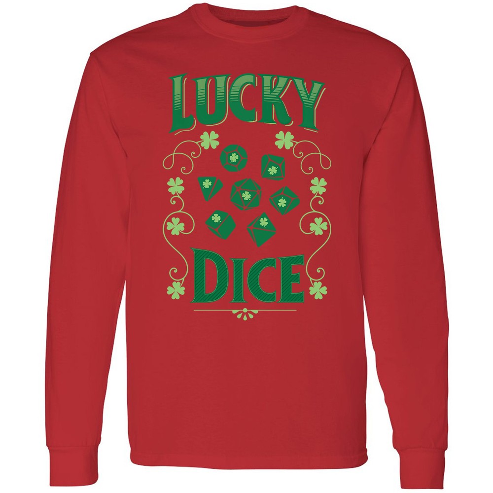 Lucky Dice Long Sleeve T-Shirt - Red - 14
