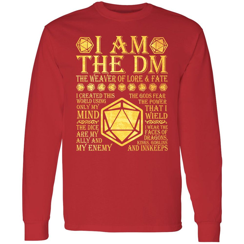 I Am The DM Long Sleeve T-Shirt - Red - 14