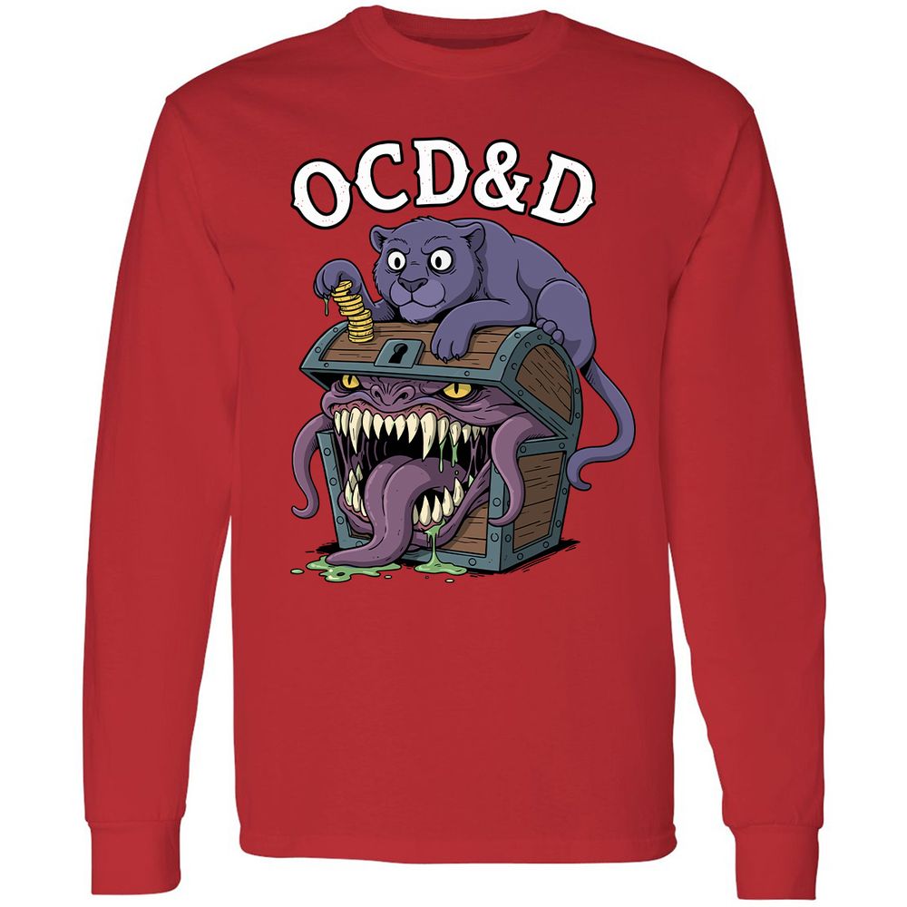 OCD&D Long Sleeve T-Shirt - Red - 14