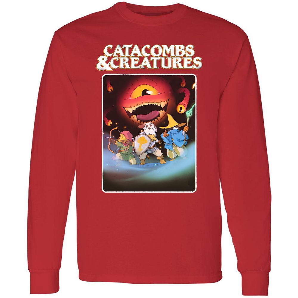 Catacombs & Creatures Long Sleeve T-Shirt - Red - 14
