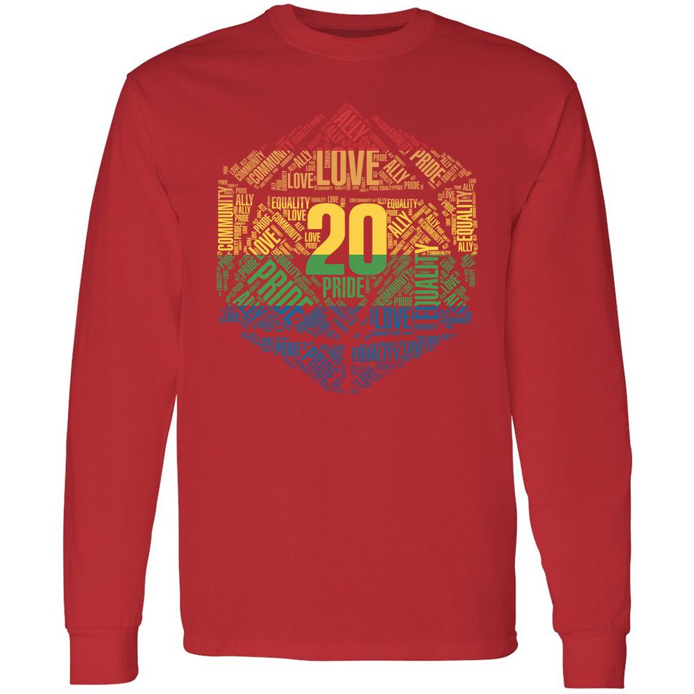 D20 Pride Long Sleeve T-Shirt - Red - 14