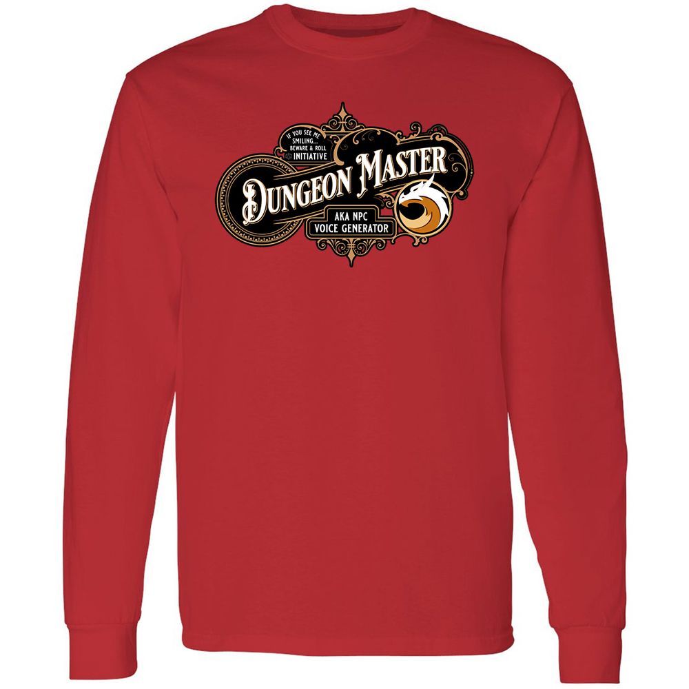 Dungeon Master Long Sleeve T-Shirt - Red - 14