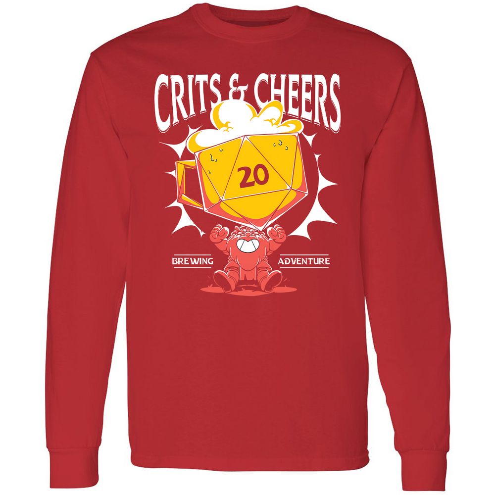Crits & Cheers Long Sleeve T-Shirt - Red - 14