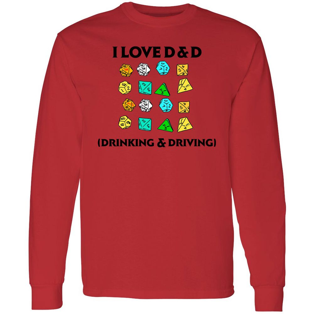 Drinking & Driving Long Sleeve T-Shirt - Red - 14