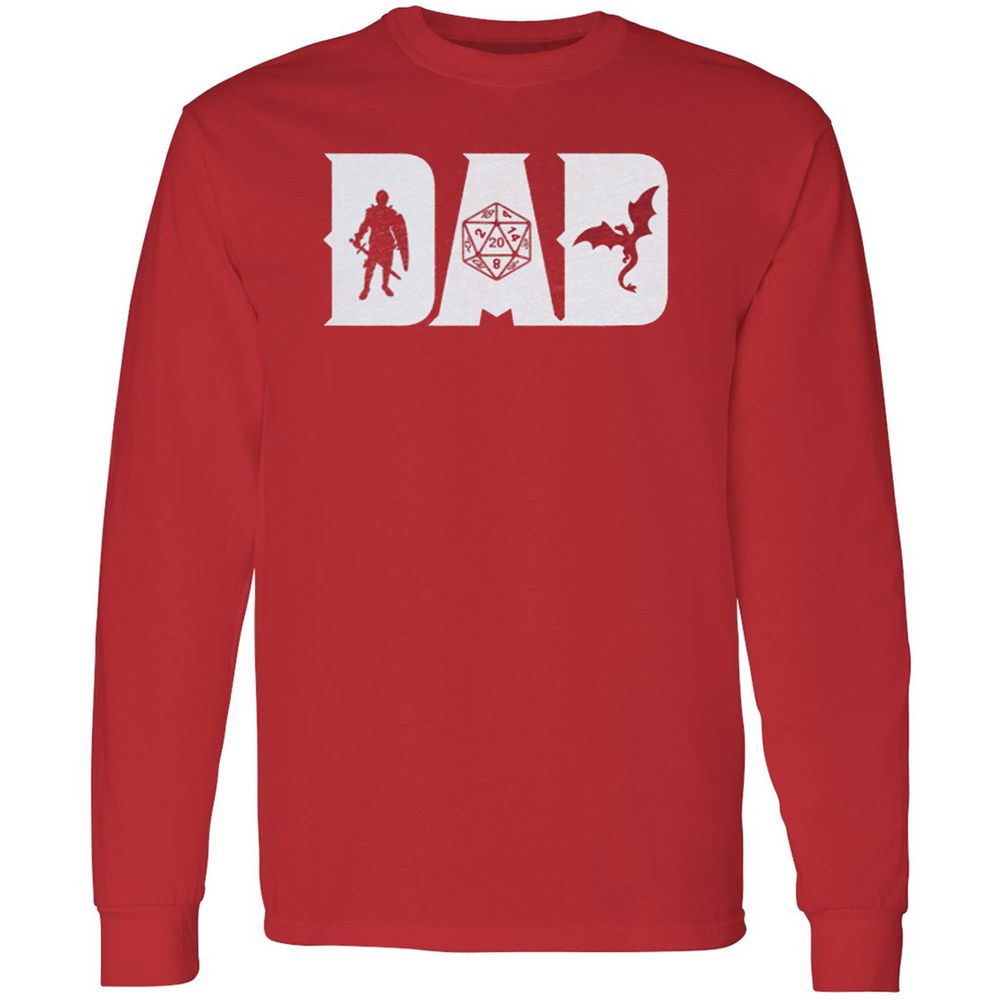 Dad Fathers Day Long Sleeve T-Shirt - Red - 14