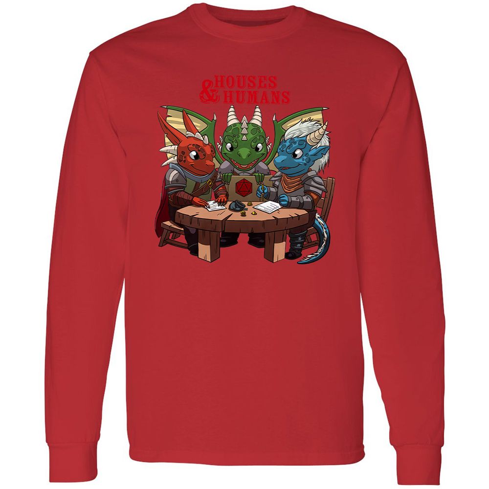 Houses & Humans Long Sleeve T-Shirt - Red - 14