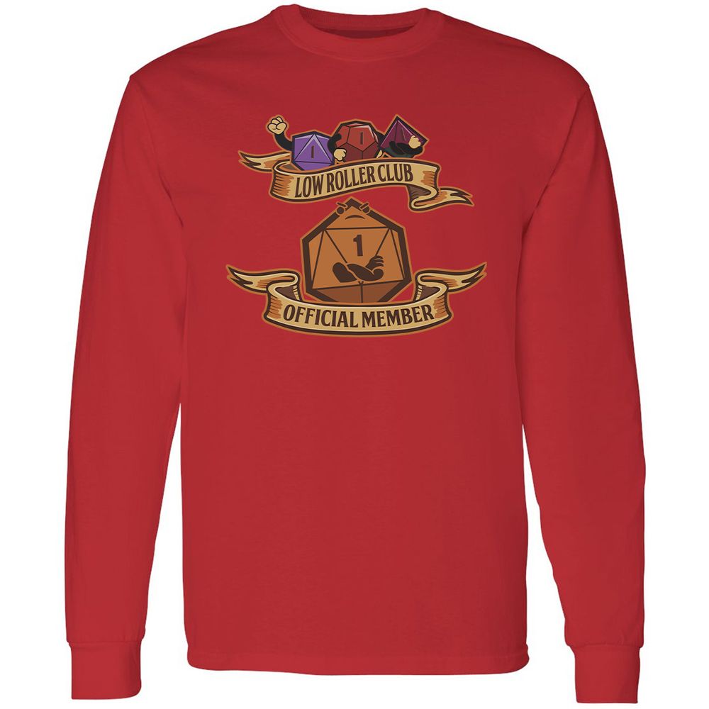 Low Roller Club Long Sleeve T-Shirt - Red - 14