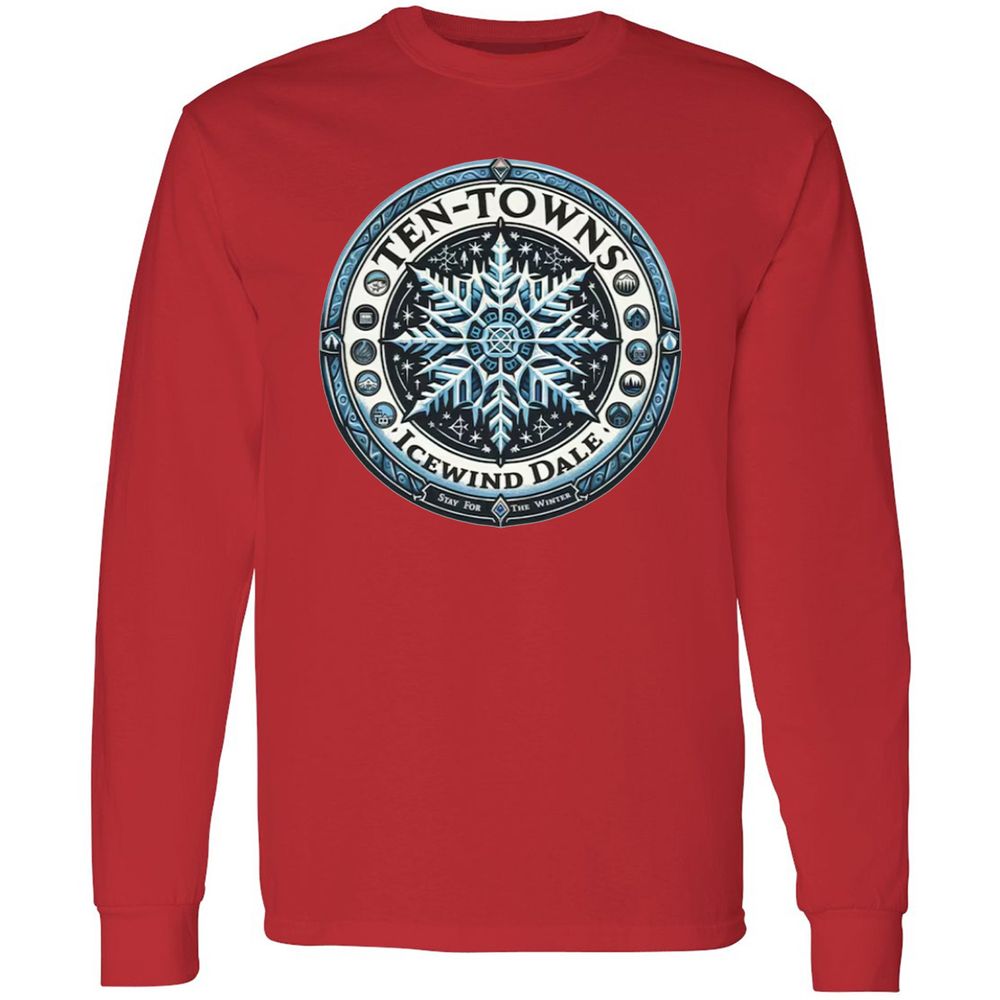 Ten-Towns Icewind Dale Long Sleeve T-Shirt - Red - 14