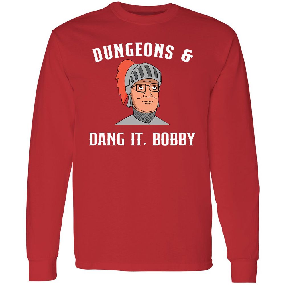 Dang It Bobby Long Sleeve T-Shirt - Red - 14