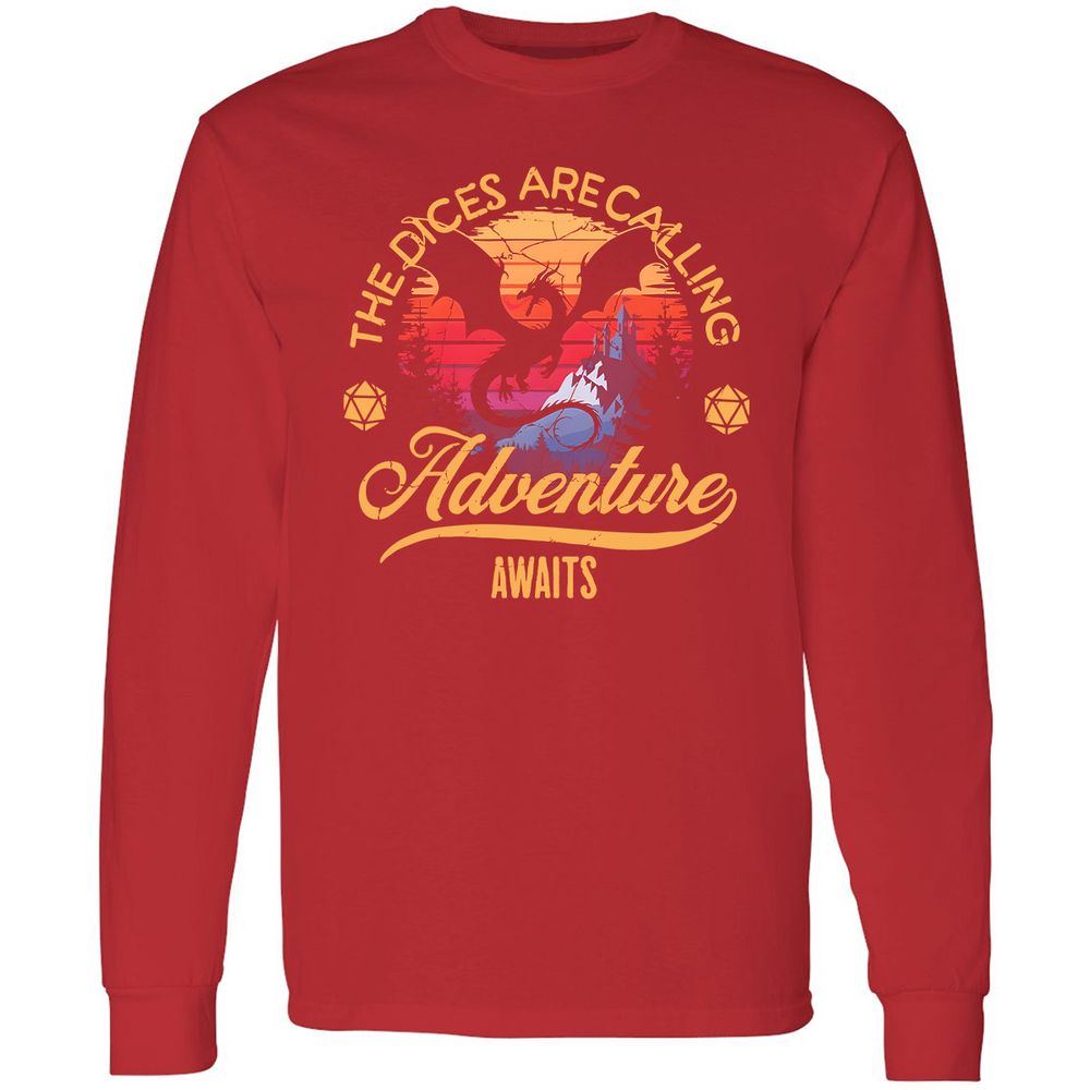 The Dices Are Calling Long Sleeve T-Shirt - Red - 14