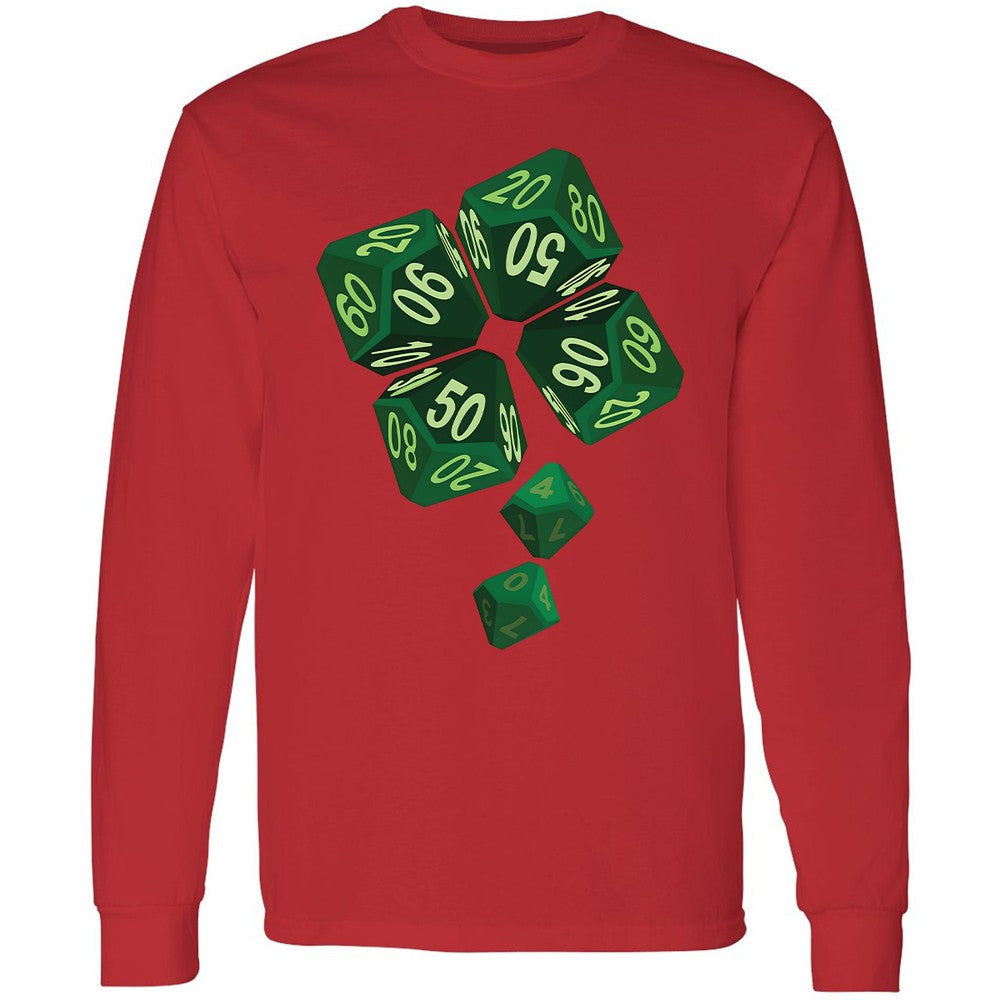 Dice Clover Long Sleeve T-Shirt - Red - 14