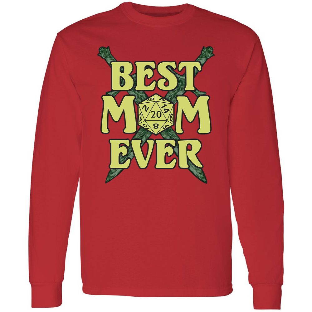 Best Mom Ever Long Sleeve T-Shirt - Red - 14