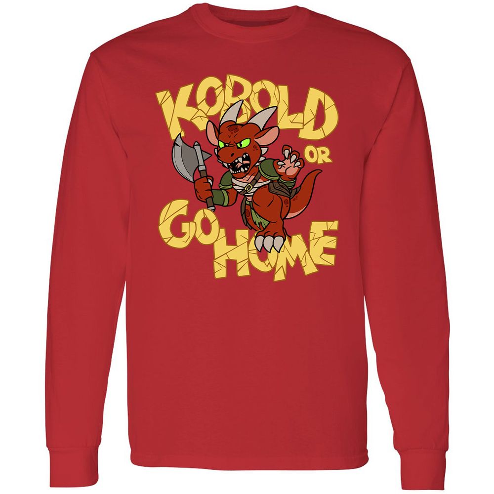 Kobold Or Go Home Long Sleeve T-Shirt - Red - 14